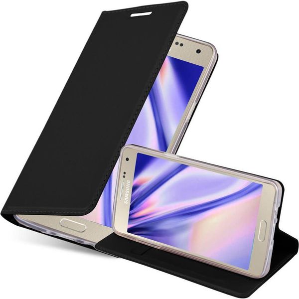 Cadorabo Custodia Per Cellulare Per Samsung Galaxy A3 2015 Custodia Protettiva In Nero Cover Etui Book Case Booklet-image