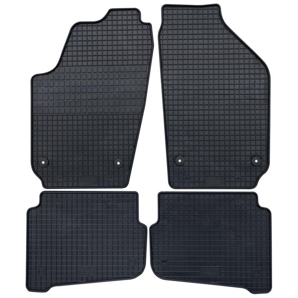 Per Vw Polo Dal 08/2001-05/2009 Tappetini In Gomma Petex Montati Tappetini In Gomma 4 Pezzi Neri Per Tutte Le Stagioni Tappetini In Gomma Per Il Pavimento-image
