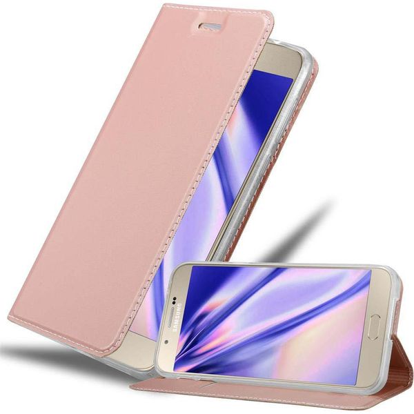 Cadorabo Custodia Per Cellulare Per Samsung Galaxy A8 2015 Custodia Protettiva In Rosa Cover Etui Book Case Booklet-image