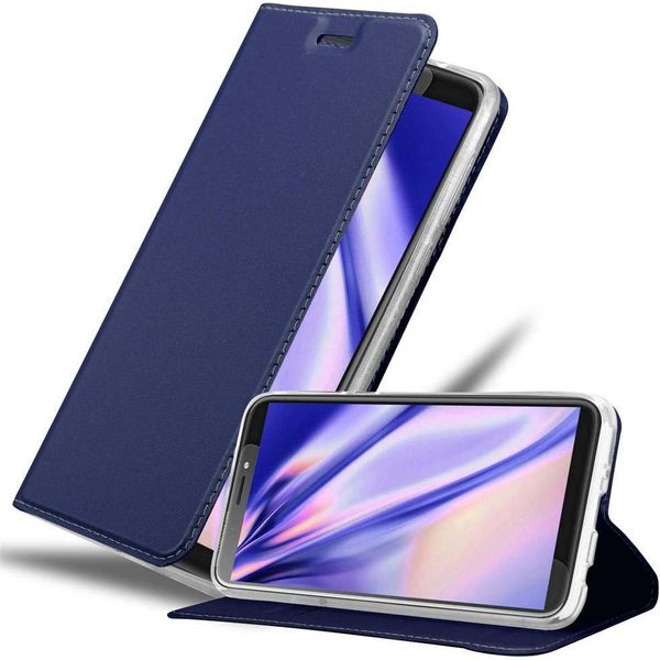 Cadorabo Custodia Per Cellulare Per Htc Desire 12 Plus Custodia Protettiva In Blu Cover Etui Book Case Booklet-image