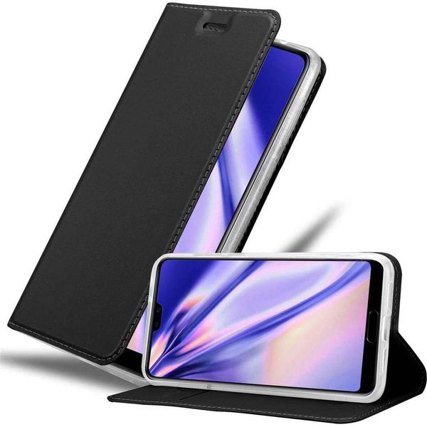 Cadorabo Custodia Per Cellulare Per Huawei P20 Custodia Protettiva In Nero Cover Etui Book Case Booklet-image