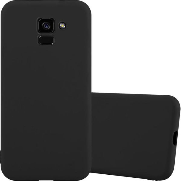 Cadorabo Custodia Per Samsung Galaxy A5 2018 Custodia Protettiva In Nero Custodia Per Cellulare Tpu Custodia In Silicone Cover-image