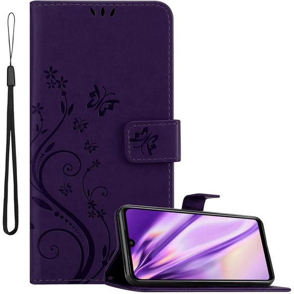 Cadorabo Cover Per Xiaomi Redmi Note 7 Cover Protettiva In Viola Cover Protettiva Cover Telefono Cellulare Custodia Fiori Fiore-image