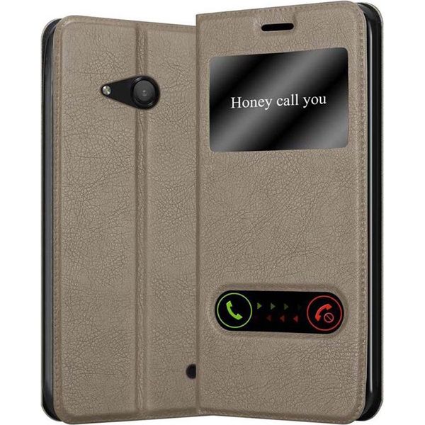 Cadorabo Custodia Protettiva Per Nokia Lumia 550 Cover In Marrone Custodia Per Telefono Cellulare Custodia A Libro Cover Etui-image