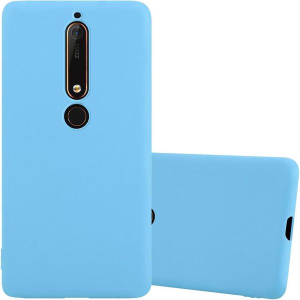 Custodia Cadorabo Per Nokia 6.1 Custodia Protettiva In Blu Custodia Per Cellulare Tpu Custodia In Silicone Cover-image