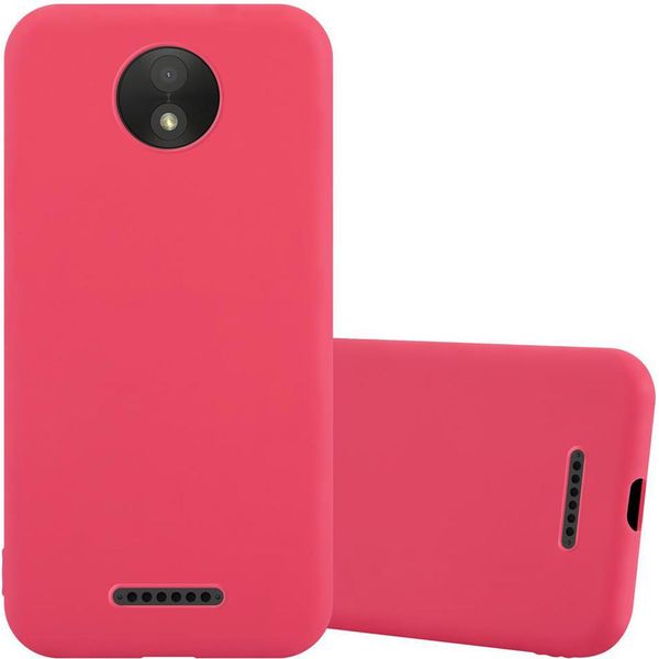 Cadorabo Custodia Per Motorola Moto C Custodia Protettiva In Rosso Custodia Per Cellulare Custodia In Silicone Tpu Cover-image