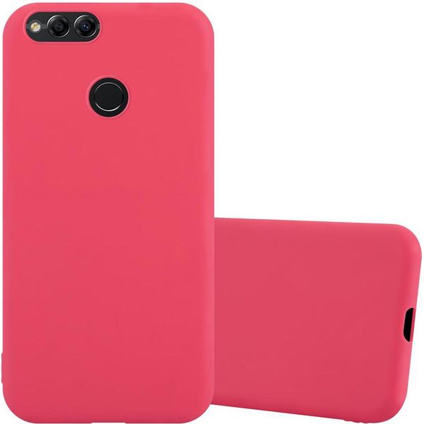 Custodia Cadorabo Per Honor 7X Custodia Protettiva In Rosso Per Telefono Cellulare Tpu Custodia In Silicone Cover-image