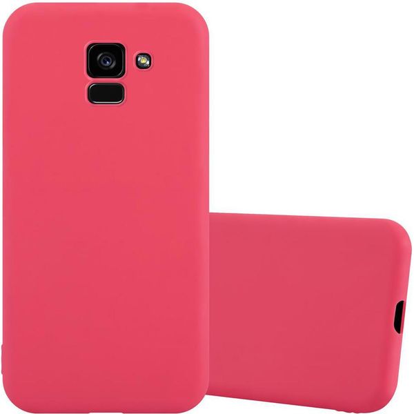Cadorabo Custodia Per Samsung Galaxy A5 2018 Custodia Protettiva In Rosso Custodia Per Cellulare Tpu Custodia In Silicone Cover-image