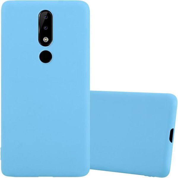 Cadorabo Custodia Per Nokia 5.1 Plus / X5 Custodia Protettiva In Blu Custodia Per Cellulare Custodia In Silicone Tpu Cover-image