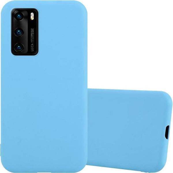 Custodia Cadorabo Per Huawei P40 Custodia Protettiva In Blu Custodia Del Telefono Cellulare Tpu Silicone Custodia Cover-image