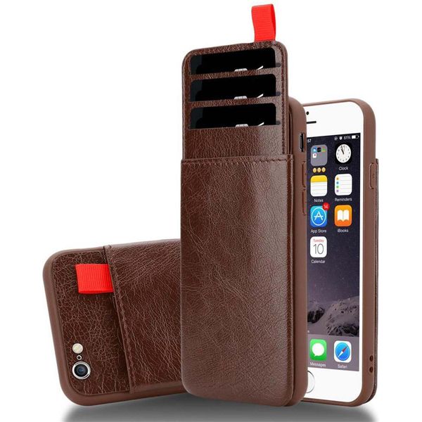 Custodia Cadorabo Per Apple Iphone 6 Plus / 6S Plus Custodia Protettiva In Marrone Custodia Per Telefono Cellulare Tpu Custodia Estraibile-image