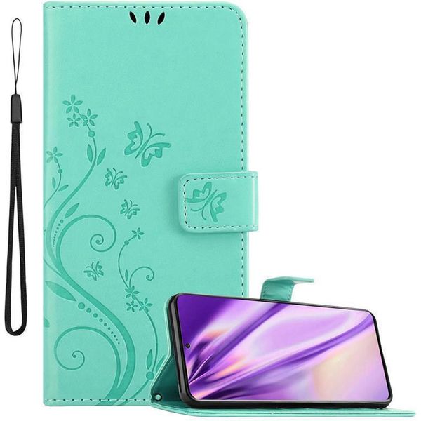 Cadorabo Cover Per Samsung Galaxy S20 Plus Cover Protettiva In Turchese Cover Protettiva Cover Per Telefono Cellulare Cover Fiori Custodia Fiore-image