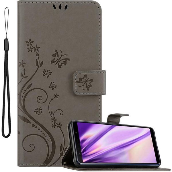 Cadorabo Cover Per Samsung Galaxy A7 2018 Cover Protettiva In Grigio Cover Protettiva Custodia Telefono Cellulare Custodia Fiori Custodia Fiori-image