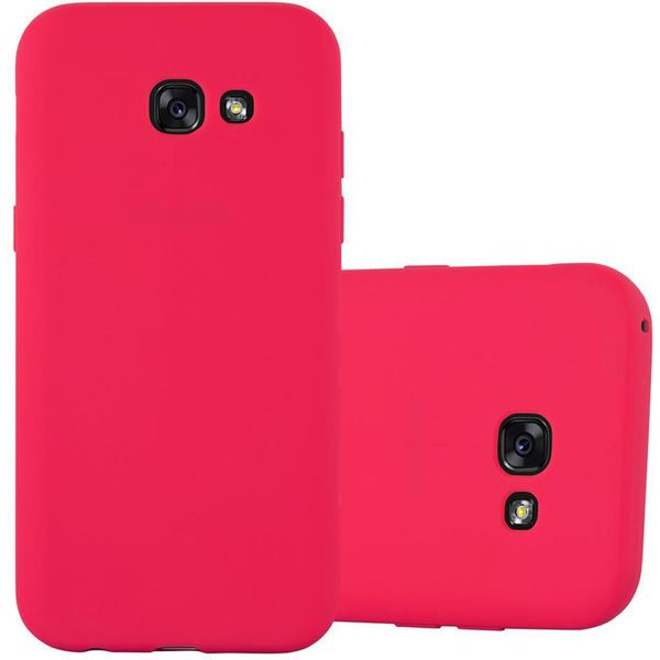 Cadorabo Custodia Per Samsung Galaxy A7 2017 Custodia Protettiva In Rosso Custodia Per Cellulare Tpu Custodia In Silicone Cover-image