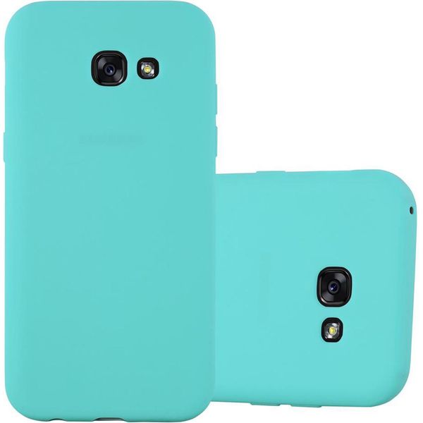 Cadorabo Custodia Per Samsung Galaxy A7 2017 Custodia Protettiva In Blu Custodia Per Cellulare Tpu Custodia In Silicone Cover-image