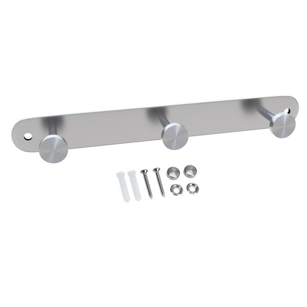 Intirilife Appendiabiti In Acciaio Inox Modello A - 3 Ganci - Appendiabiti Appendiabiti Appendiabiti In 5 Diversi Design-image