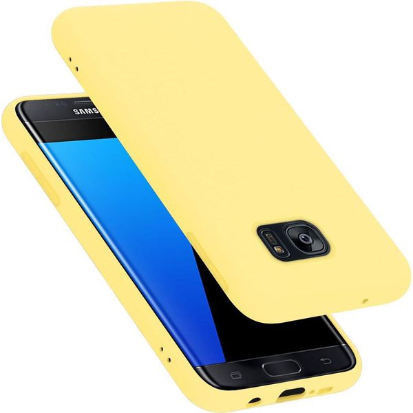 Cadorabo Custodia Protettiva Per Samsung Galaxy S7 Edge Custodia In Giallo Telefono Cellulare Custodia Cover Tpu Etui-image