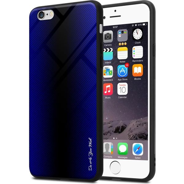 Custodia Cadorabo Per Apple Iphone 6 / 6S Custodia Protettiva In Viola Custodia Del Telefono Cellulare Custodia Tpu Copertura Vetro Temperato Custodia-image