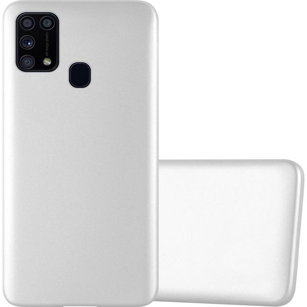 Cadorabo Cover Protettiva Per Samsung Galaxy M31 In Argento Custodia Del Telefono Cellulare Tpu Custodia In Silicone Cover Case-image