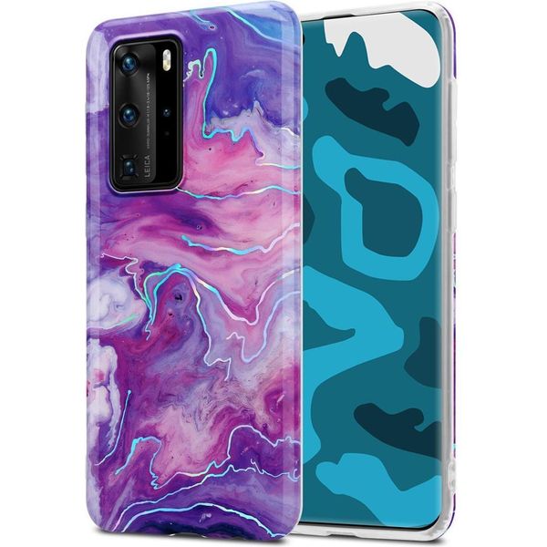 Cadorabo Custodia Protettiva Per Huawei P40 Pro / P40 Pro+ Custodia In Tpu Viola Custodia Per Cellulare Custodia Cover-image