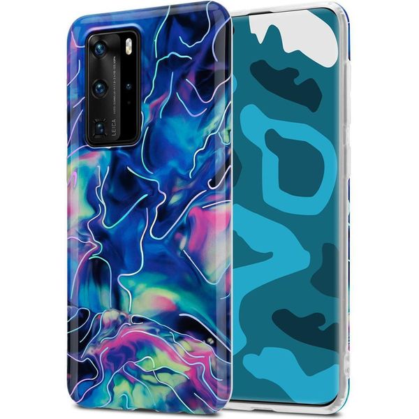 Cadorabo Custodia Protettiva Per Huawei P40 Pro / P40 Pro+ Custodia In Tpu Blu Custodia Per Cellulare Custodia Cover-image