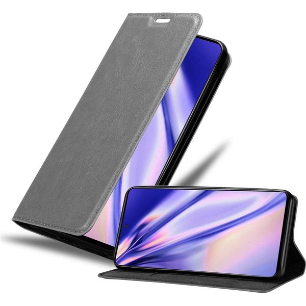 Cadorabo Cover Per Samsung Galaxy A51 4G / M40S Cover Protettiva In Grigio Custodia Per Cellulare Cover Chiusura Magnetica-image