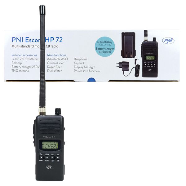Hp 72 Pni Escort Trasmettitore Radio Cb Portatile, Multistandard, 4 W-image