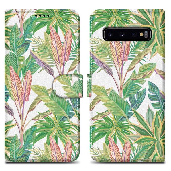Cadorabo Cover Protettiva Per Samsung Galaxy S10 Plus Cover Design Green Rainforest No.8 Cover Telefono Cellulare Custodia Protettiva Cover-image
