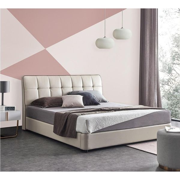 Letti Letto In Pelle Letto Matrimoniale Letto Matrimoniale 180X200Cm Lampada Letto Imbottito Di Design Letto-image