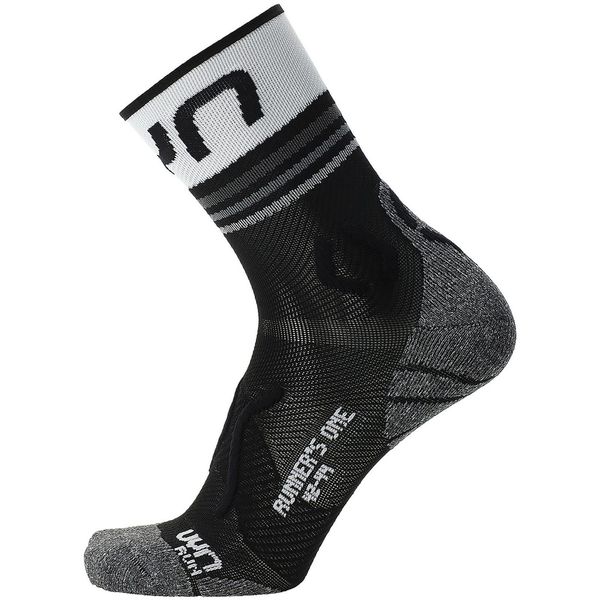 Uyn Calzini Da Corsa Da Donna - Calzini Corti, Calzini Da Ginnastica, Poliammide, Logo Nero/Bianco 37-38-image