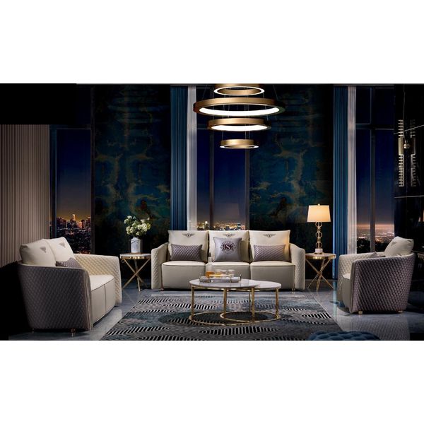 Set Di Divani Design Divani Tappezzeria Divani In Pelle Relax Moderno 321 Posti Nuovo-image