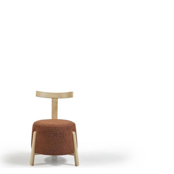 Sedia Sala Da Pranzo Tappezzeria Rotonda Poltrona Lounge Sedile 1X Poltrona Nuovo-image