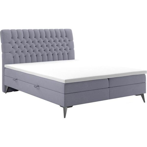 Letto Chesterfield Imbottito Design Letto Matrimoniale Camera Da Letto Letto Box Spring Bed-image