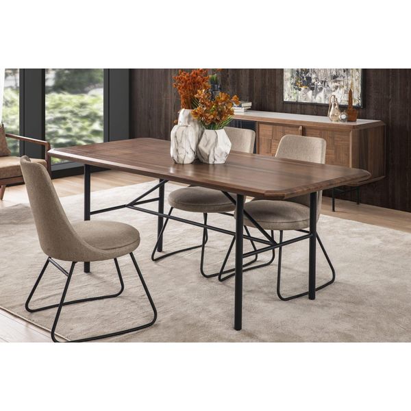 Tavolo Da Pranzo Tavolo Da Pranzo Zona Pranzo Sala Da Pranzo 205 Cm Legno Marrone-image
