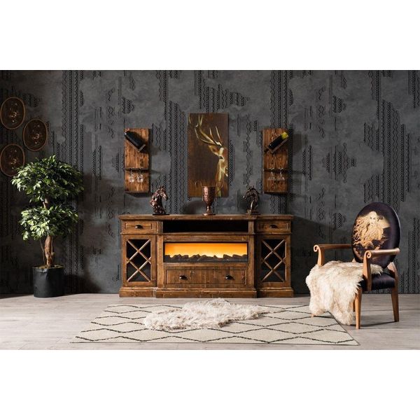 Credenza Buffet Credenza Per La Sala Da Pranzo Cassettiera Di Legno-image