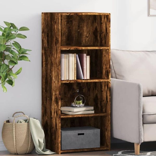 Maison Exclusive - Credenza Alta In Rovere Affumicato 50X41X124 Cm Materiale Ligneo-image