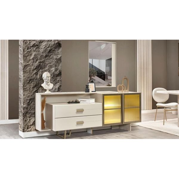 Credenza Bianca Credenza Di Design Armadi Moderni Cassettiera Nuovo-image