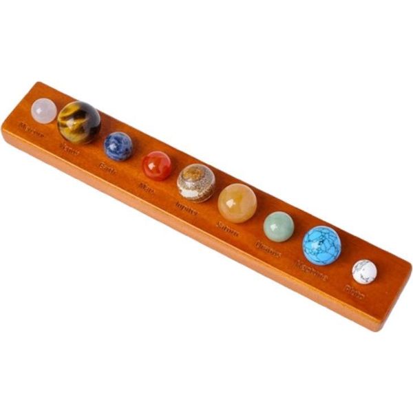 Inf Set Di Sfere Di Cristallo Del Sistema Solare - Esposizione Educativa Di Nove Pianeti-image