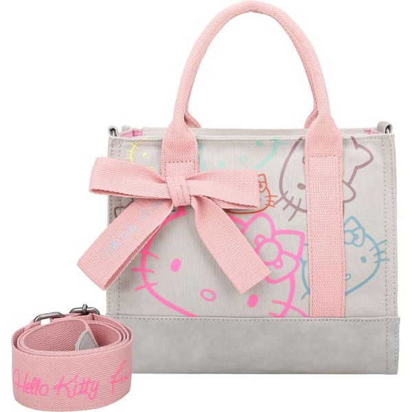Fritzi Aus PreußEn Borsa A Tracolla Borsetta Izzy09 Canvas Hello Kitty Shopper Pale Cat Grigio Chiaro-image