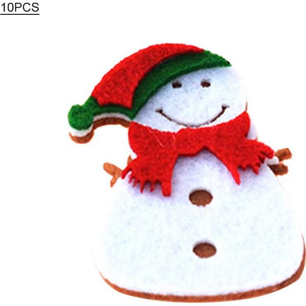 Pupazzo Di Neve In Feltro A Doppio Strato, Set Di Ornamenti In Feltro Per Decorazioni Natalizie 5#-image