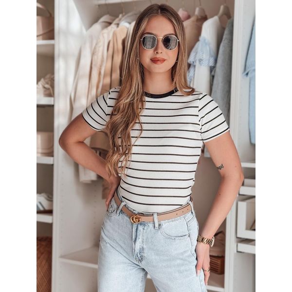 Dstreet Maglietta Donna A Maniche Corte Liness Bianco S/M-image