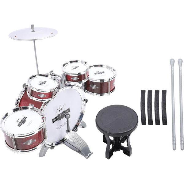 Batteria Per Bambini, Jazz, Bambini, 5 Tamburi, Percussioni, Strumenti Musicali, Giocattoli-image