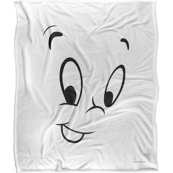 Casper - Coperta Viso "The Friendly Ghost"", Setosa, Morbida Al Tatto TV28688 (Taglia Unica) (Bianco)"-image