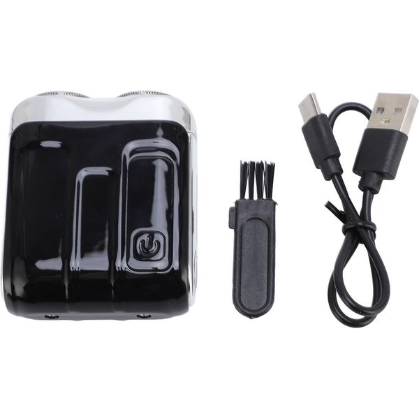Trimmer Elettrico Tascabile, Ricaricabile, Display Digitale A Led, Portatile, Mini Barba, Nero-image