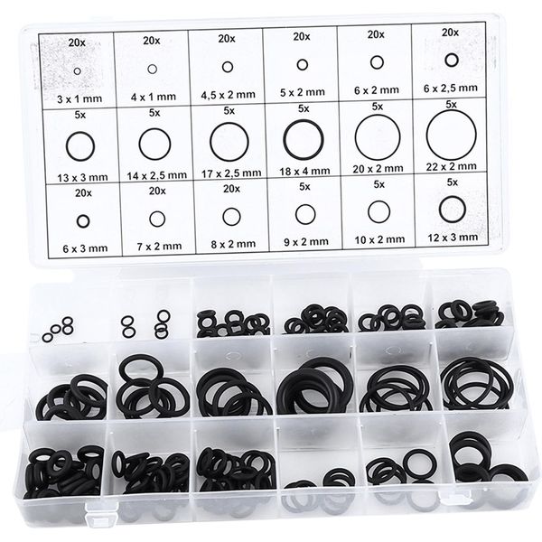 225Pcs Assortito Gomma O Ring Rondella Guarnizioni Assortimento Guarnizioni Per Auto-image