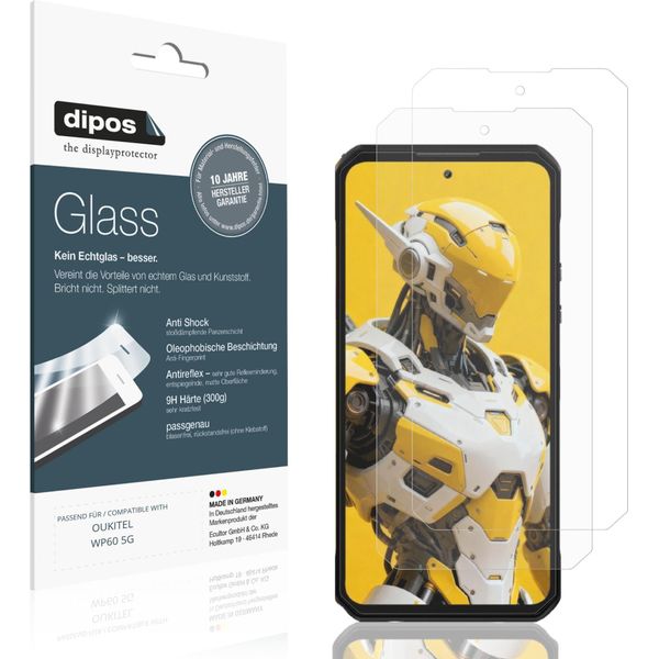 2X Pellicola Protettiva Per Oukitel WP60 5G Protezione Opaco Vetro Flessibile 9H Dipos-image