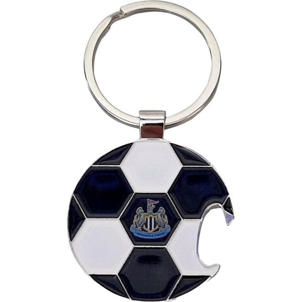 Newcastle United Fc - Portachiavi Con Apribottiglie TA14198 (40 Mm X 40 Mm) (Nero/Bianco)-image