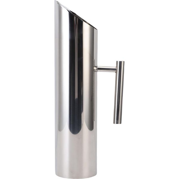 Brocca D'acqua In Acciaio Inox Con Protezione Per Il Ghiaccio, Manico Del Contenitore Per Bevande In Metallo Da 2 Litri Per Tè Freddo E Tè Caldo, Succo Di Frutta, Caffè, Argento-image