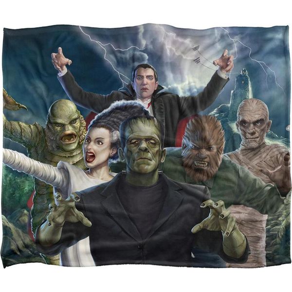 Universal Monsters - Coperta Di Gruppo, Setosa, Morbida Al Tatto TV28684 (Taglia Unica) (Colorata)-image