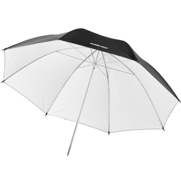 Walimex Pro Reflex - Ombrello Riflettente - Nero / Bianco - Ø109 Cm-image